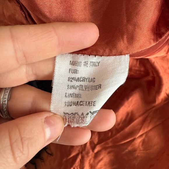 VINTAGE Leopard Print Faux Fur Coat - Saks Fifth Avenue - Picture 8 of 9